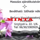 4 üzleti kép BARBARA MASSZÁZS STÚDIÓJA Szépségszalon, kozmetika ban/ben Debrecen HB