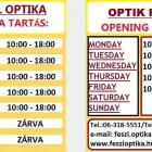 2 üzleti kép FESZL OPTIKA BUDAPEST Szemészet, látszerész ban/ben Budapest