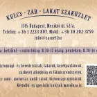 1 üzleti kép KULCS-, ZÁR-, LAKAT BT.- KULCSMÁSOLÁS Kulcsok, kulcsszolgálat ban/ben Budapest PE