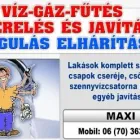 1 üzleti kép MAXIJAVSZER Vízszerelés, gázszerelés ban/ben Hajdúszoboszló HB
