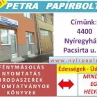 3 üzleti kép PETRA PAPÍRBOLT Üzletek ban/ben Nyíregyháza SZ