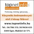 3 üzleti kép TOPNET INFÓ KÖNYVELŐIRODA Jogi & Pénzügyi szolgáltatások ban/ben Eger HE