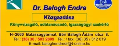 2 üzleti kép DR. BALOGH ENDRE KÖNYVVIZSGÁLÓ Jogi & Pénzügyi szolgáltatások ban/ben Budapest, BU