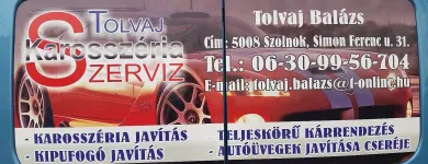 3 üzleti kép KAROSSZÉRIA, AUTÓÜVEG SZERVIZ TOLVAJ BALÁZS Karosszérialakatosok ban/ben Szolnok JN