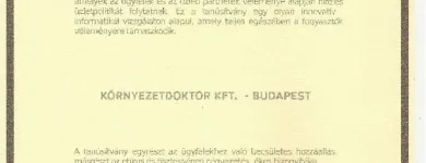3 üzleti kép KÖRNYEZETDOKTOR KFT. Tisztítószerek, berendezések ban/ben Budapest