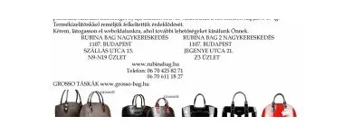 24 üzleti kép RUBINA BAG TÁSKA NAGYKERESKEDÉS Üzletek ban/ben Budapest