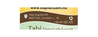 4 üzleti kép TABI KAPTÁR KFT. Méhészet ban/ben Tab SO