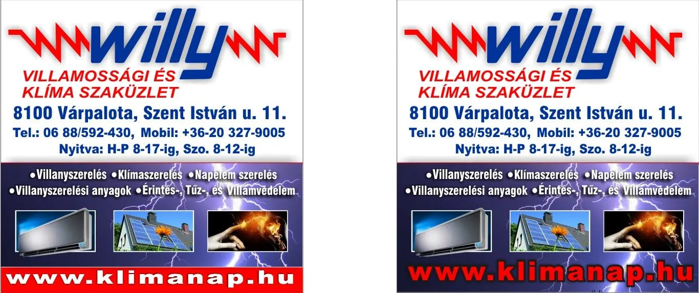 5 üzleti kép WILLY VILLAMOSSÁGI ÉS KLÍMA SZAKÜZLET