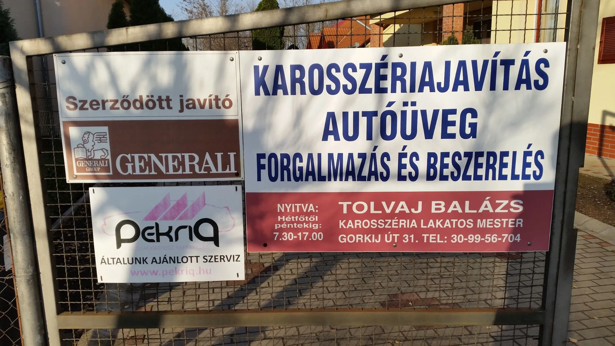 1 üzleti kép KAROSSZÉRIA, AUTÓÜVEG SZERVIZ TOLVAJ BALÁZS