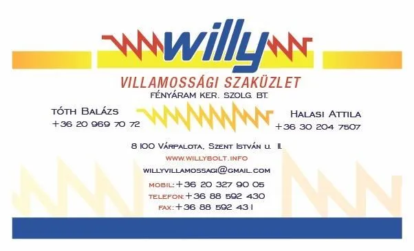 3 üzleti kép WILLY VILLAMOSSÁGI ÉS KLÍMA SZAKÜZLET